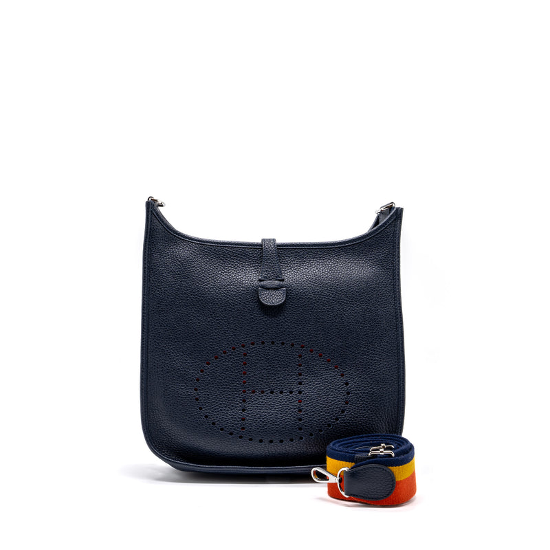 Hermes Evelyne 29 Clemence Blue Nuit SHW Stamp C