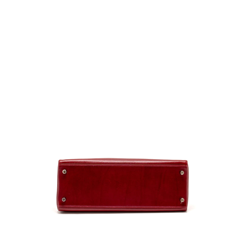 Hermes Kelly 32 Box Rubis/Rose Tyrien SHW Stamp Square O