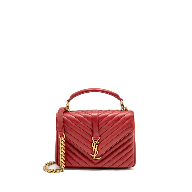 Saint Laurent/YSL Medium Envelope Bag Leather Red GHW