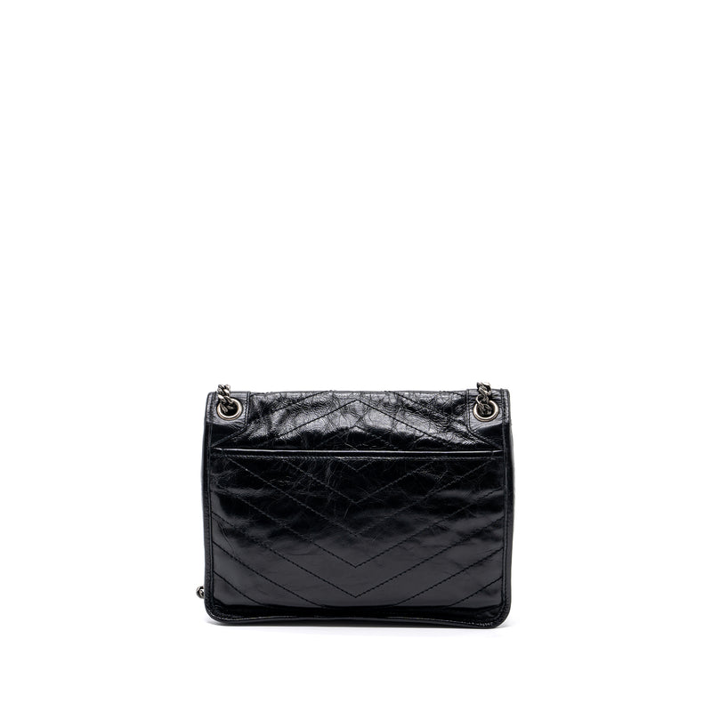 Saint laurent Medium Niki calfskin leather black SHW