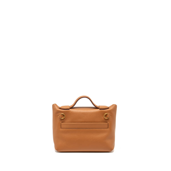Hermes Mini 24/24 2424-21 Bag Evercolor/ Swift Gold GHW Stamp B