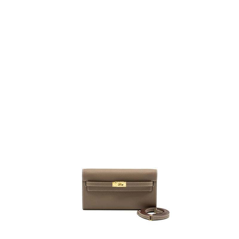 Hermes Kelly To Go Epsom Etoupe GHW Stamp B