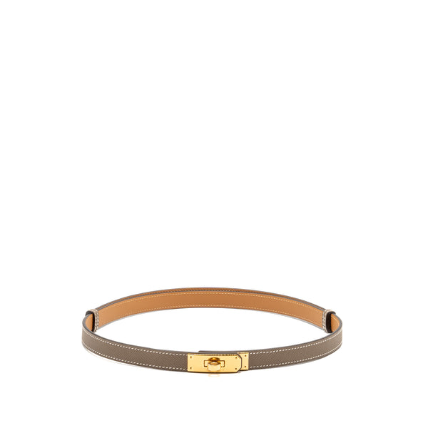 Hermes Kelly 18 Belt Epsom Etoupe GHW Stamp B