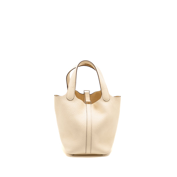Hermes Picotin 18 Lock bag Clemence Nata SHW Stamp Z