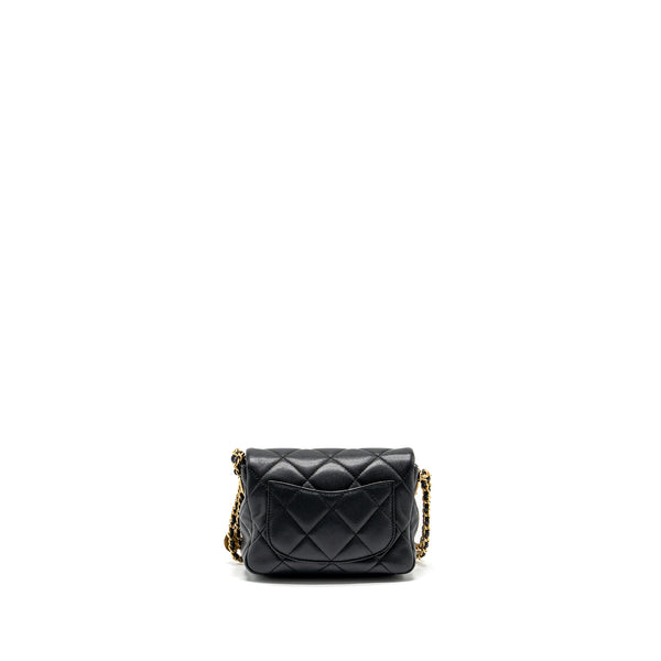 Chanel Mini Twist Your Button Flap Bag Caviar Black GHW (Microchip)