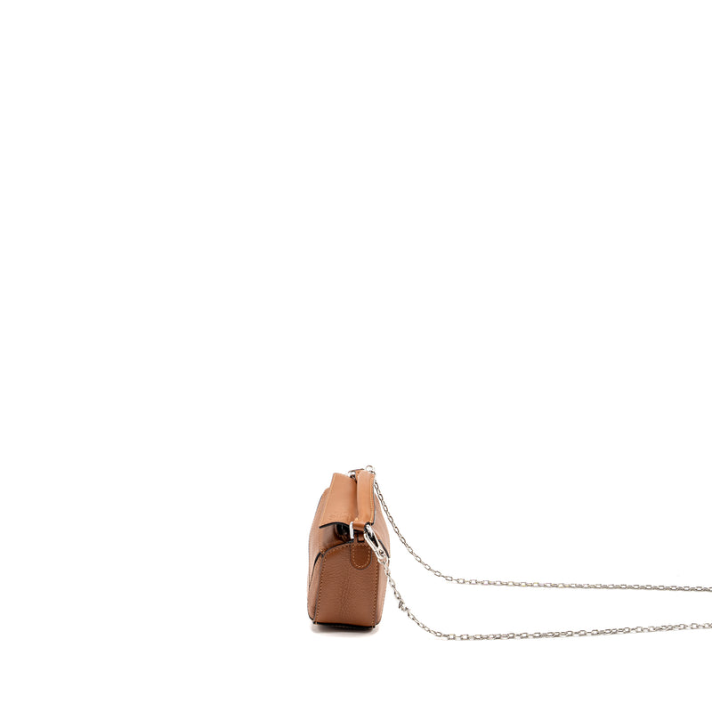 Loewe Nano Puzzle Bag Calfskin Brown SHW