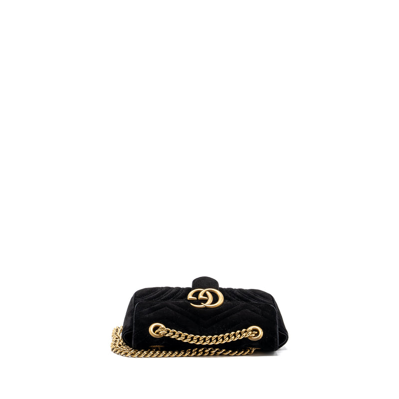 Gucci Mini Marmont Velvet Black GHW