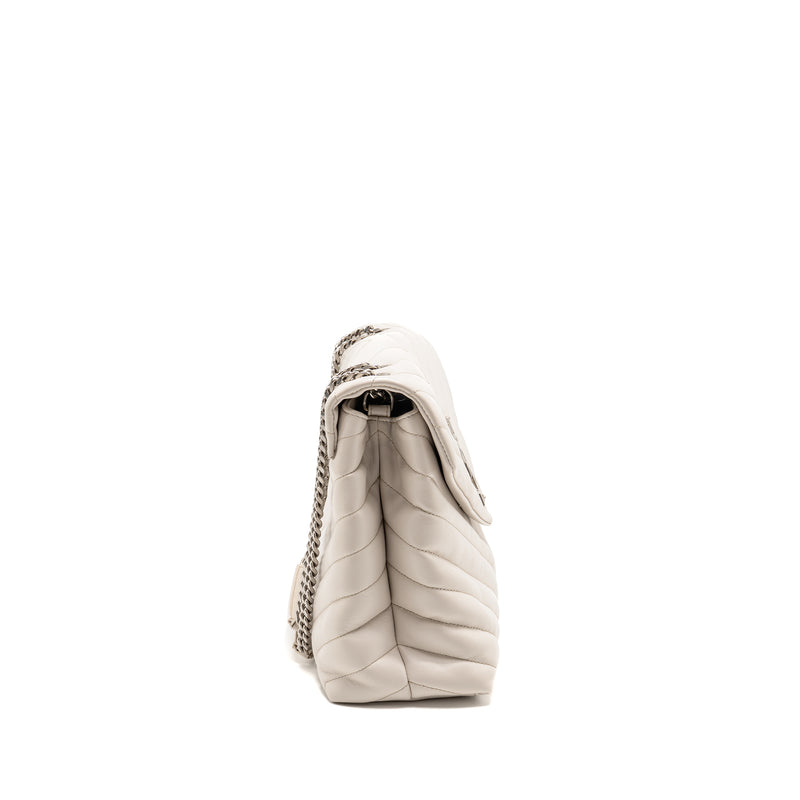 Saint Laurent/YSL Medium Lou Lou Bag Calfskin White SHW