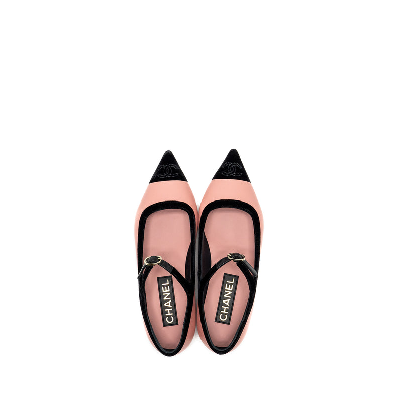 Chanel size 36.5 merry Jane’s shoes pink / black