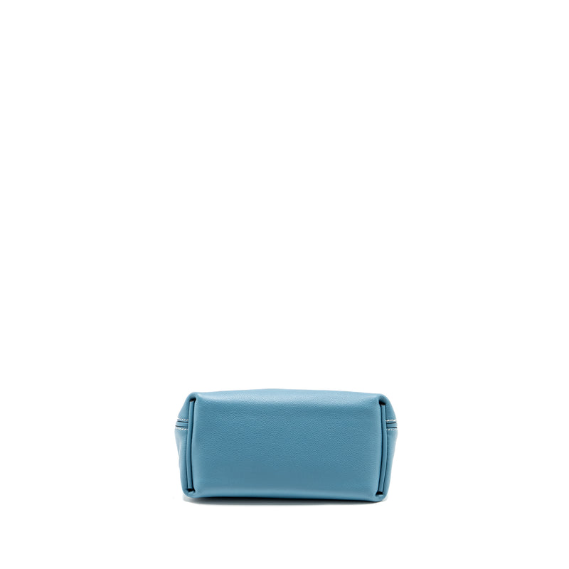 Hermes Mini 24/24 2424-21 Bag Evercolor/Swift New Bleu Jean GHW Stamp B