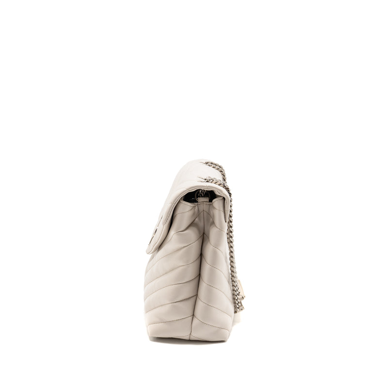Saint Laurent/YSL Medium Lou Lou Bag Calfskin White SHW
