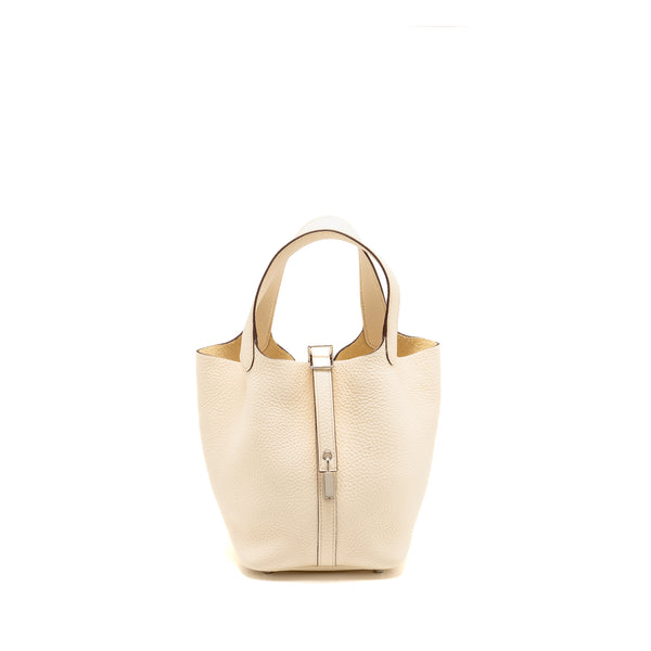 Hermes Picotin 18 Lock bag Clemence Nata SHW Stamp Z