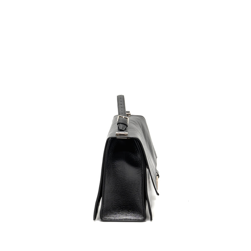 Balenciaga Medium Crush Shoulder Bag Calfskin Leather Black SHW