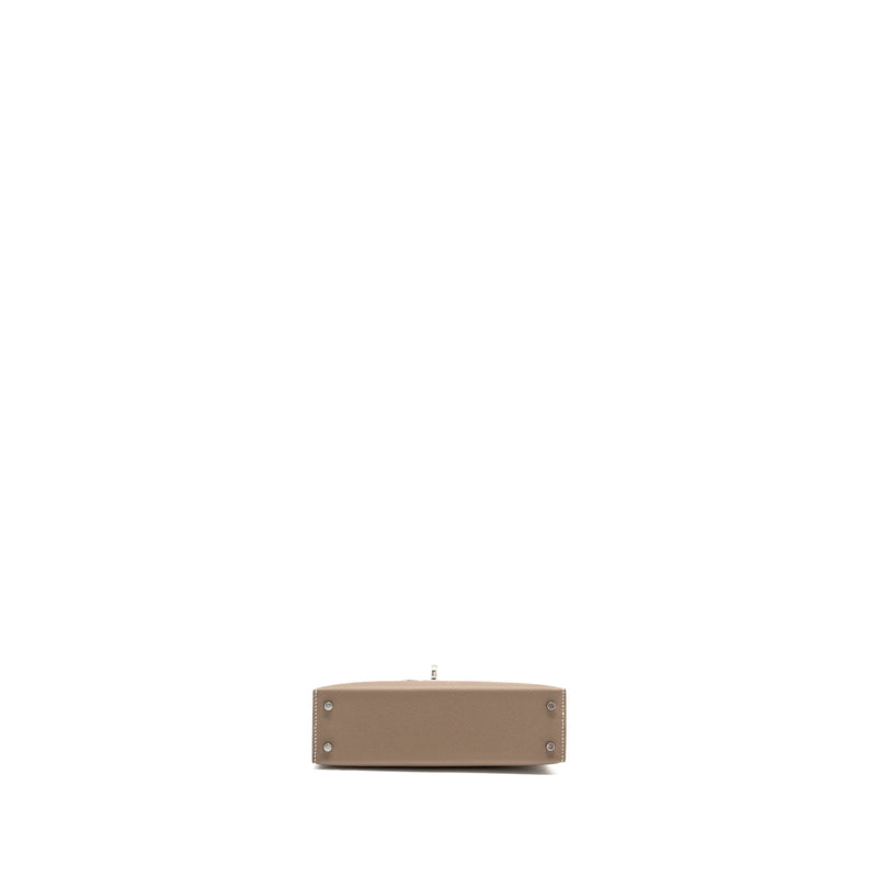 Hermes mini Kelly II epsom etoupe SHW stamp B