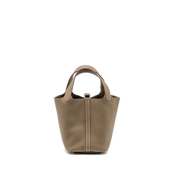 Hermes Picotin 18 Lock Bag Clemence Etoupe SHW Stamp W