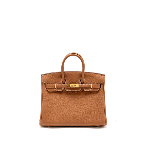 Hermes Birkin 25 Togo Gold GHW Stamp Y