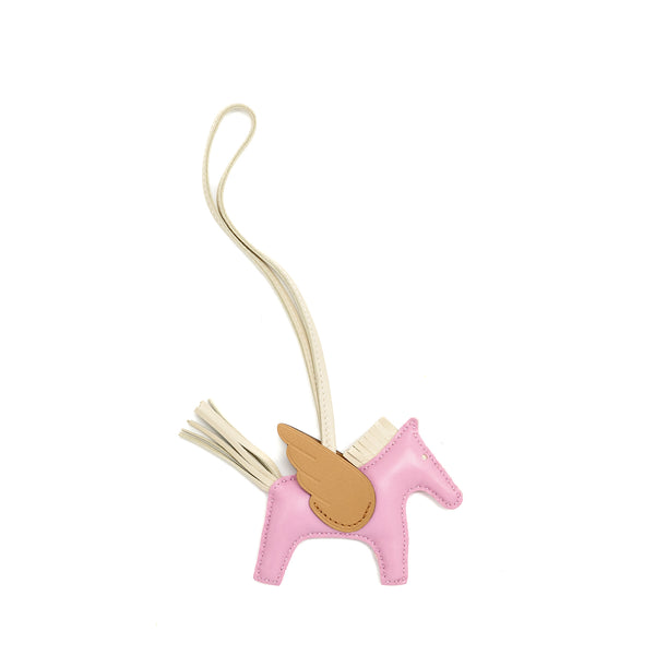 Hermes Rodeo Pegase PM Bag Charm Mauve Sylvestre/Craie/Chai Stamp Z