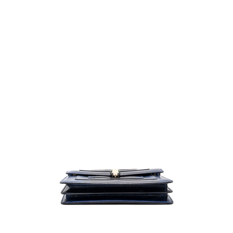 Bvlgari serpenti SHOULDER BAG KARUNG SKIN DARK blue LGHW