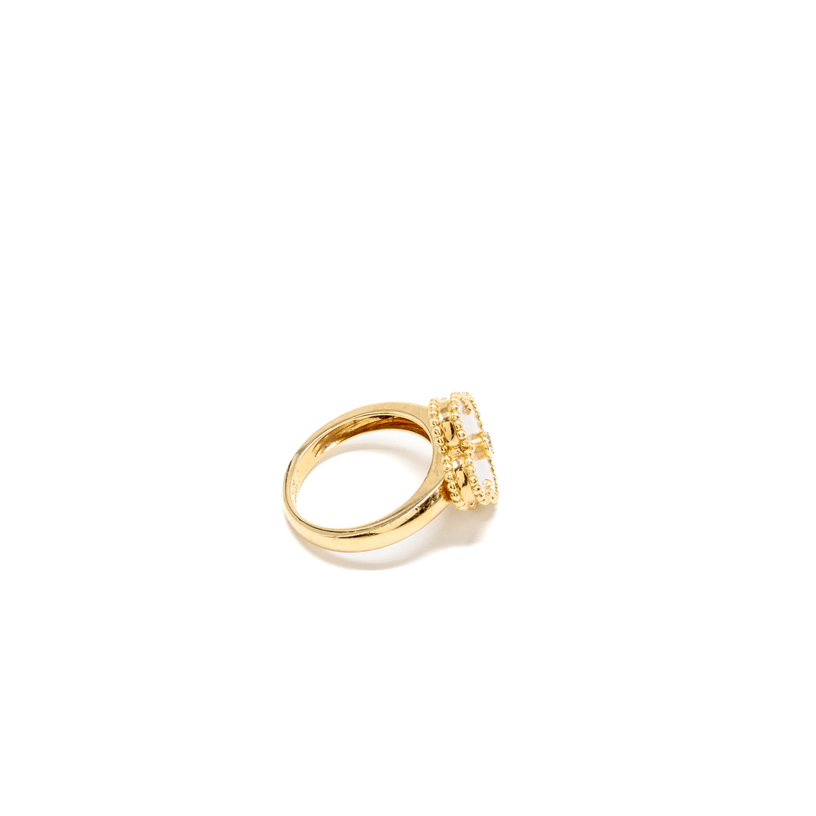Van Cleef & Arpels Size 52 Vintage Alhambra Ring Yellow Gold