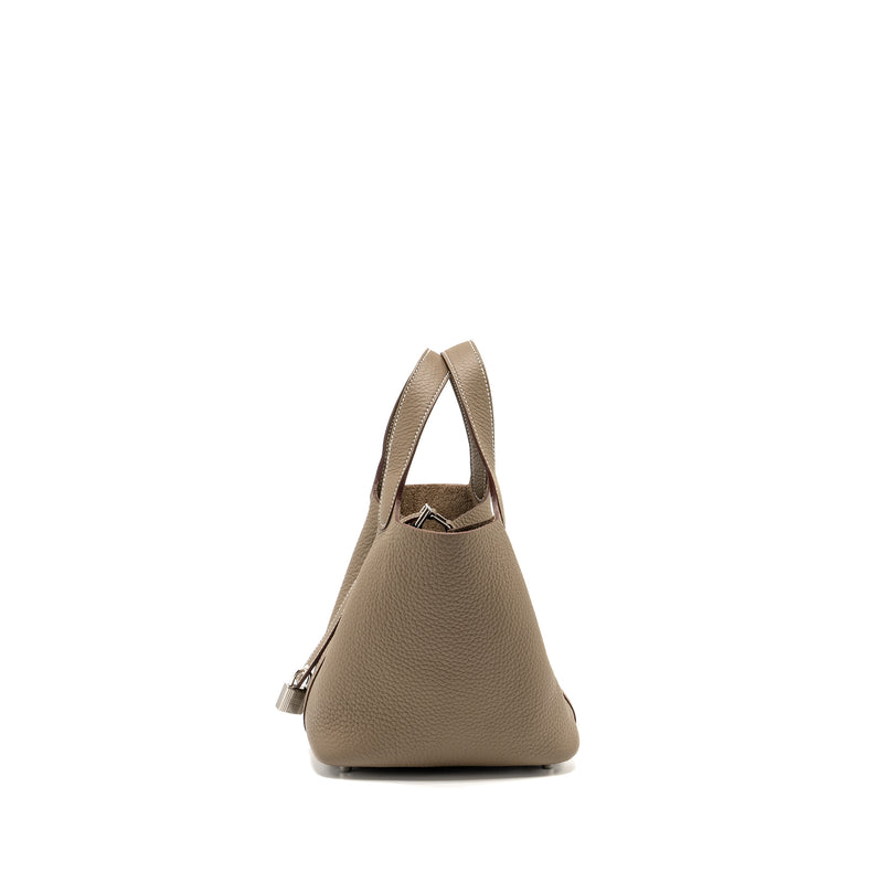 Hermes Picotin 18 Lock Bag Clemence Etoupe SHW Stamp W