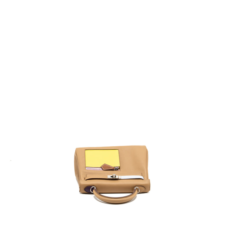 Hermes Kelly 25 colormatic swift chai / blue brume / lime / mauve Sylvestre SHW stamp U