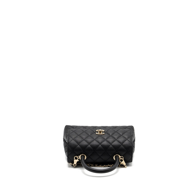 Chanel small coco handle caviar black LGHW  (Microchip)