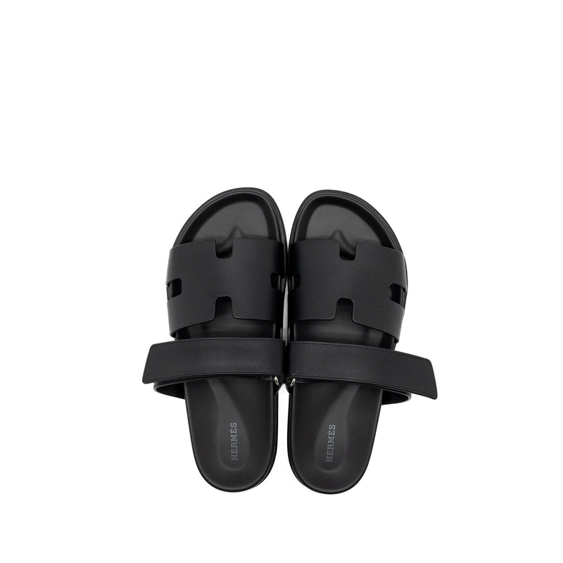 Hermes Size 42 Men’s Chypre Sandals Black