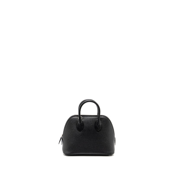 Hermes Mini Bolide Chevre Mysore Black SHW Stamp W