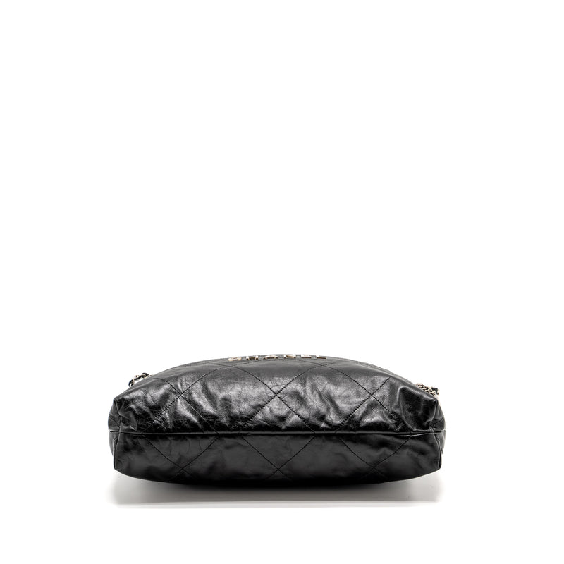 Chanel Medium 22 Shiny Calfskin Black SHW (microchip)