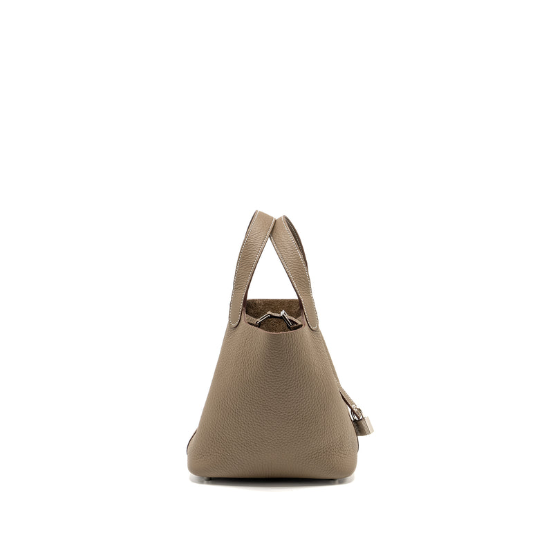 Hermes Picotin 18 Lock Bag Clemence Etoupe SHW Stamp W