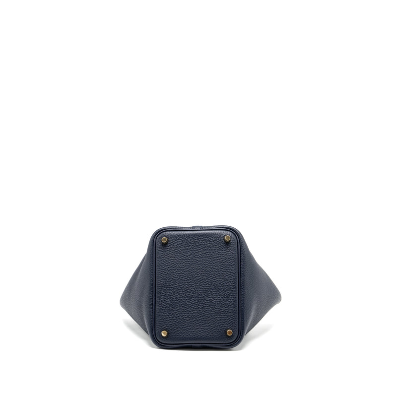 Hermes Picotin 18 Lock Bag Clemence Blue Nuit GHW Stamp U