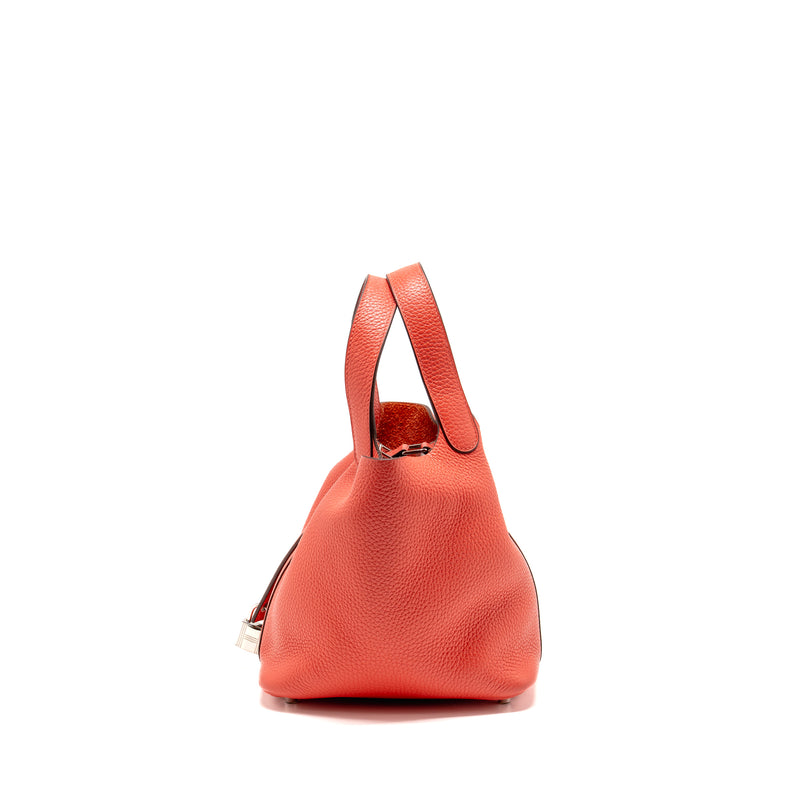Hermes Picotin 18 Lock bag Clemence rose Jaipur SHW stamp C