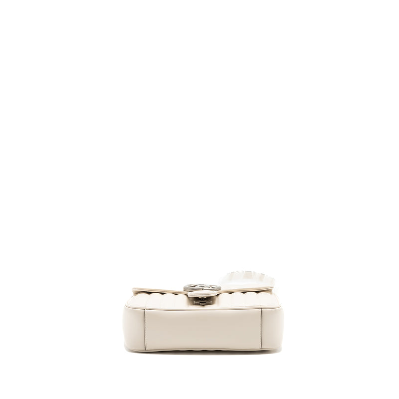 Gucci mini marmont calfskin leather cream SHW