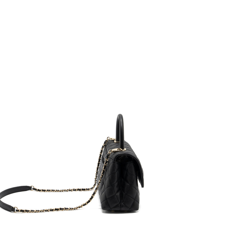 Chanel small coco handle caviar black LGHW  (Microchip)