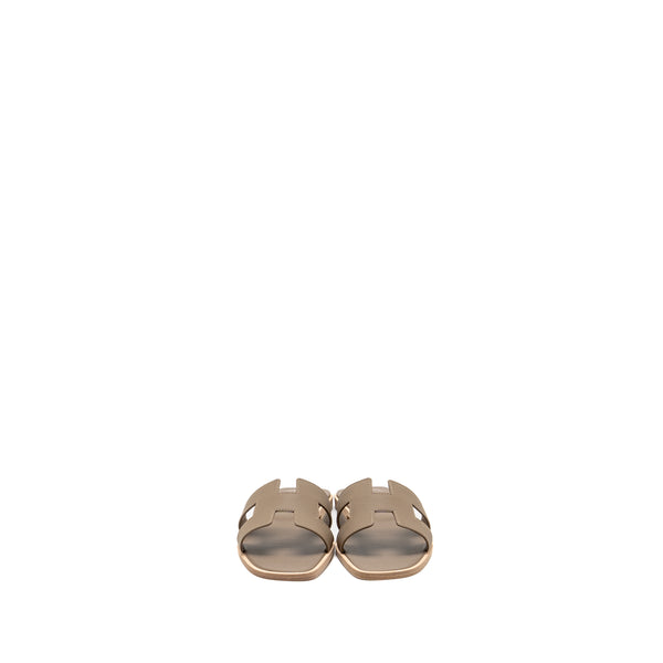 Hermes size 36 oran sandals epsom etoupe