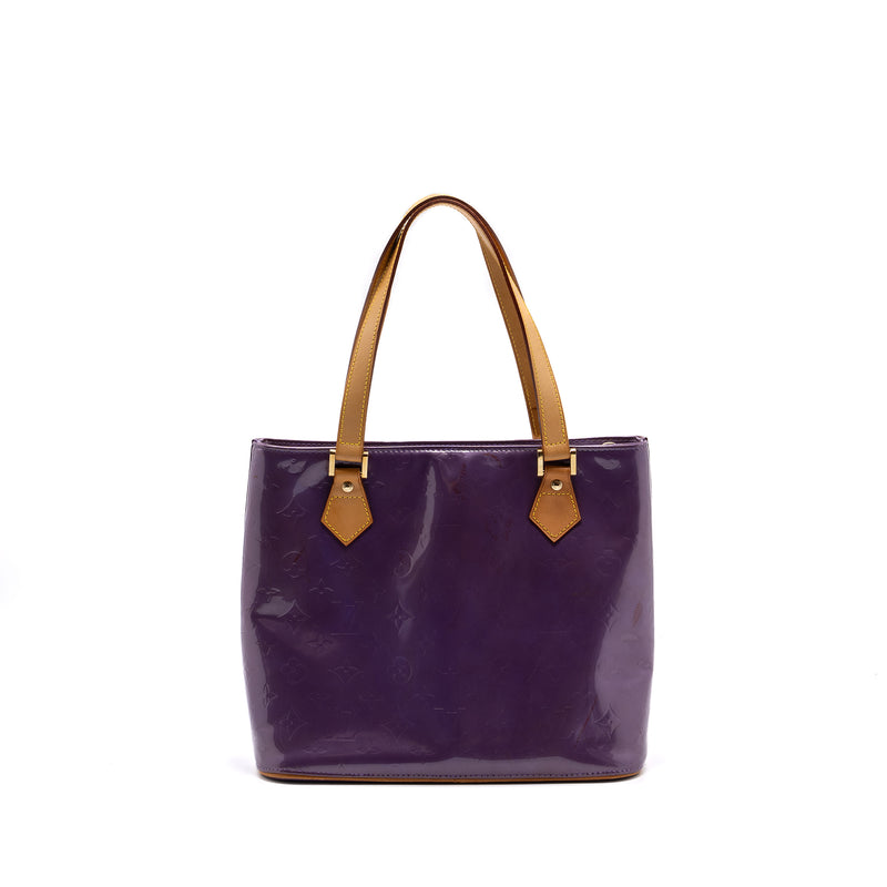 Louis Vuitton Vintage Houston Bag Patent Purple GHW