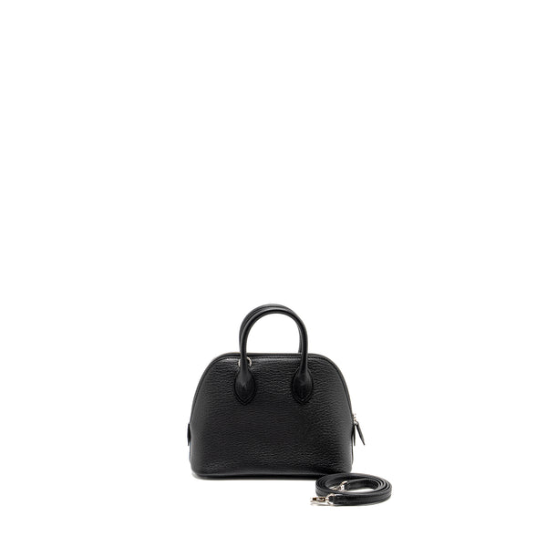 Hermes Mini Bolide Chevre Mysore Black SHW Stamp W
