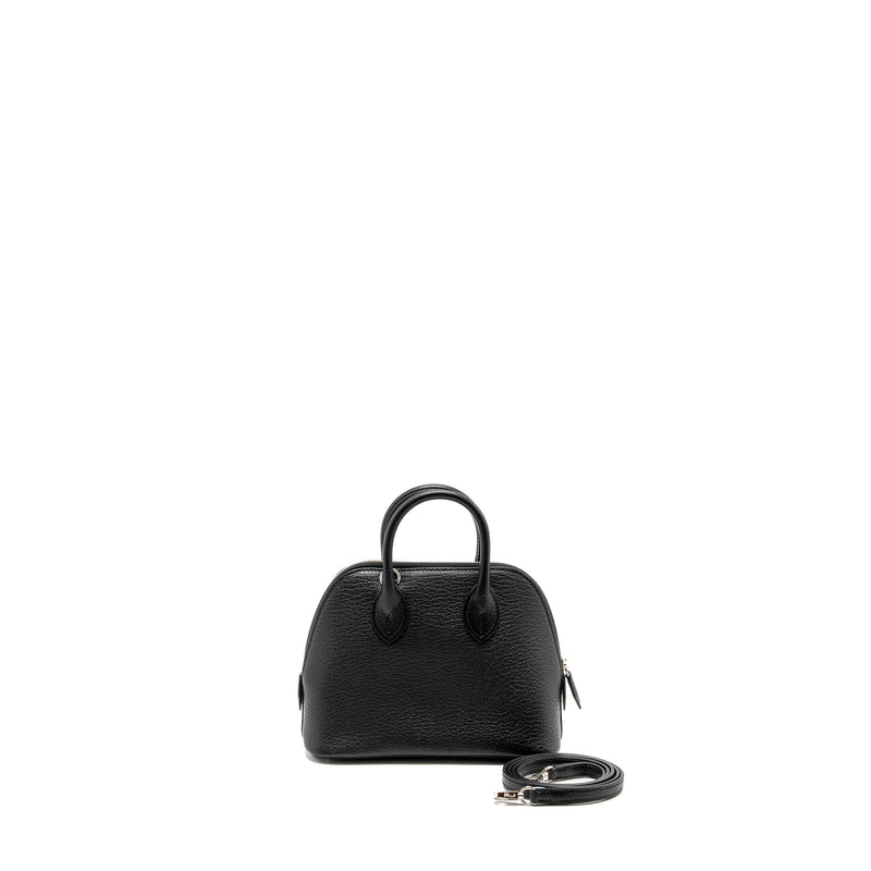 Hermes Mini Bolide Chevre Mysore Black SHW Stamp W