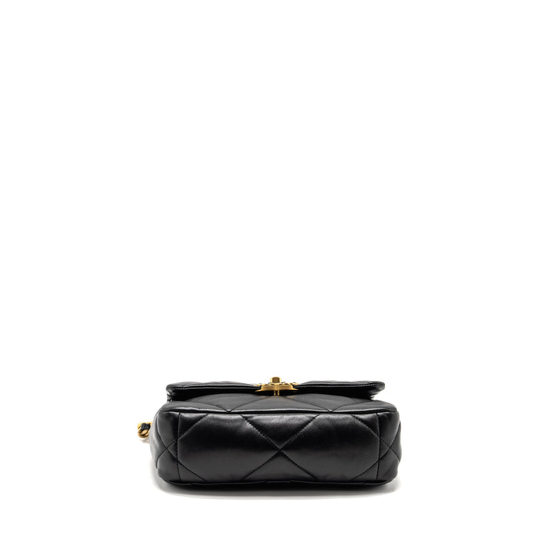 Chanel Small 19 Bag Lambskin Black Multicolour Hardware