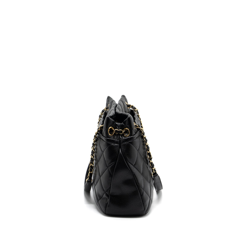 Chanel Matelasse Chain Tote Bag Caviar Black GHW