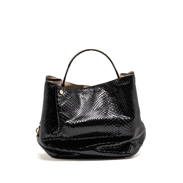 Dior Diorific tote bag Python leather black SHW
