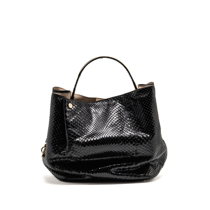 Dior Diorific tote bag Python leather black SHW