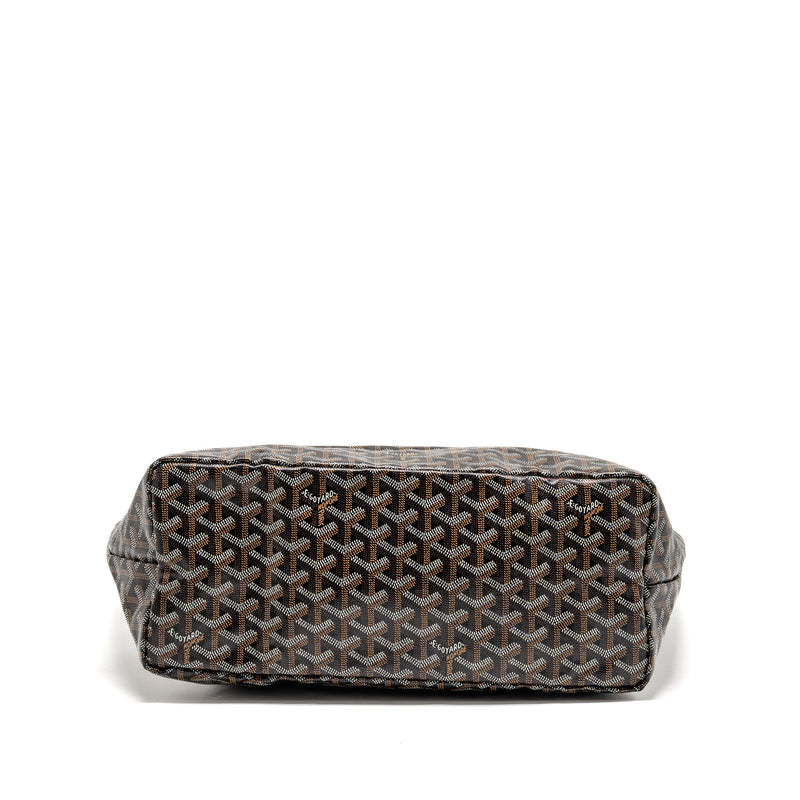 Goyard Saint Louis PM Tote Goyardine Canvas/Calfskin Black SHW