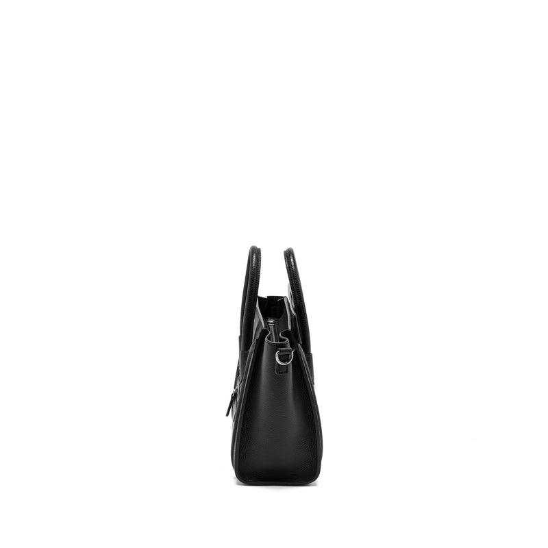 Celine Nano Luggage Bag Calfskin Black SHW