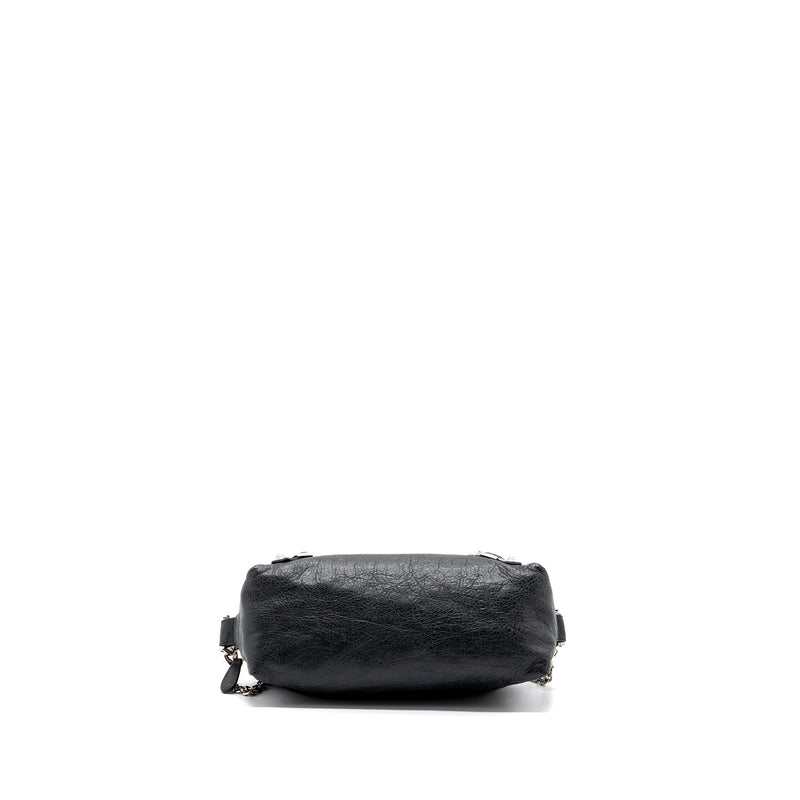 Balenciaga mini city crossbody chain bag leather grey SHW