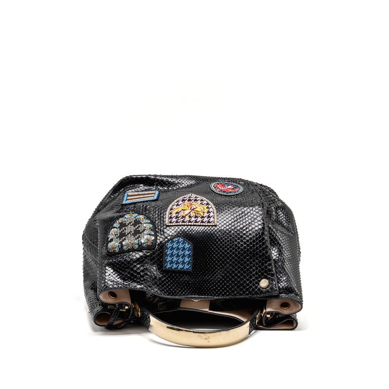 Dior Diorific tote bag Python leather black SHW