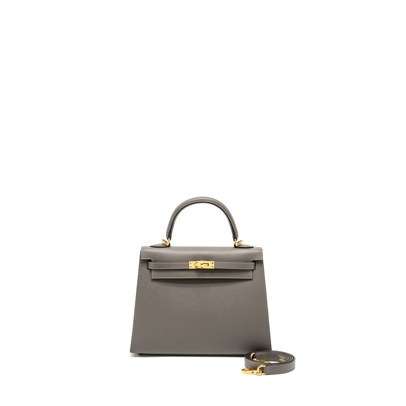 Hermes kelly 25 sellier Epsom gris Meyer GHW stamp U