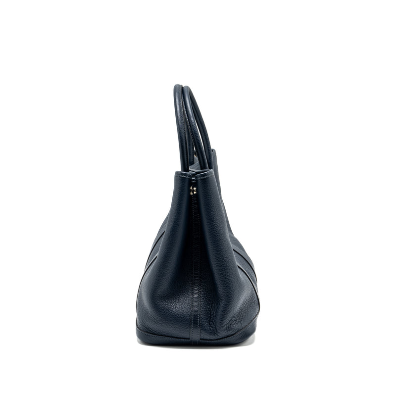 Hermes Garden Party 36 Negonda Blue indigo SHW Stamp Square L