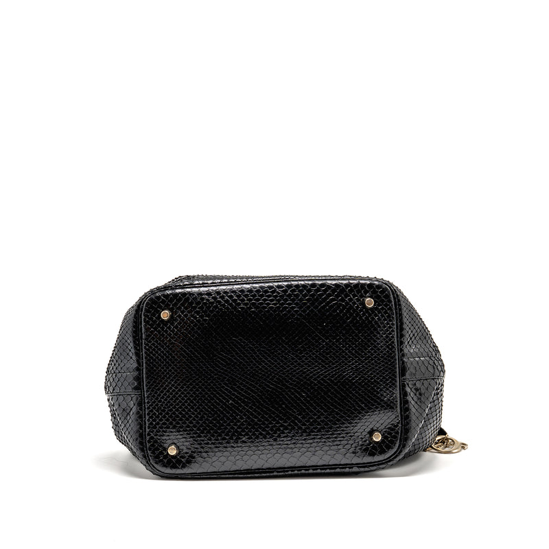 Dior Diorific tote bag Python leather black SHW