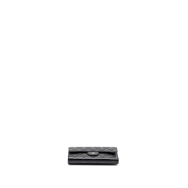 Chanel Classic Compact Long Wallet Lambskin black SHW
